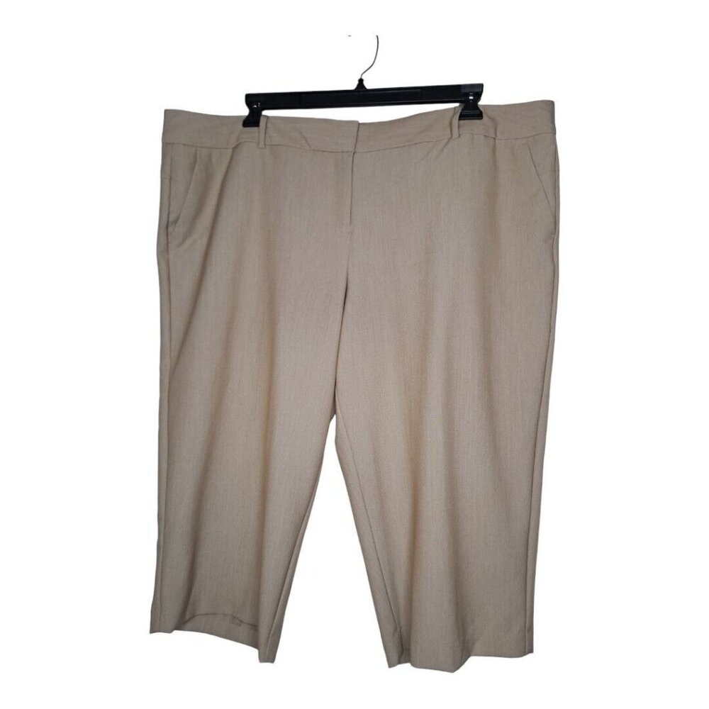 Worthington Women's Pants 22W Modern Fit Lightweight Stretch Tan Business Career